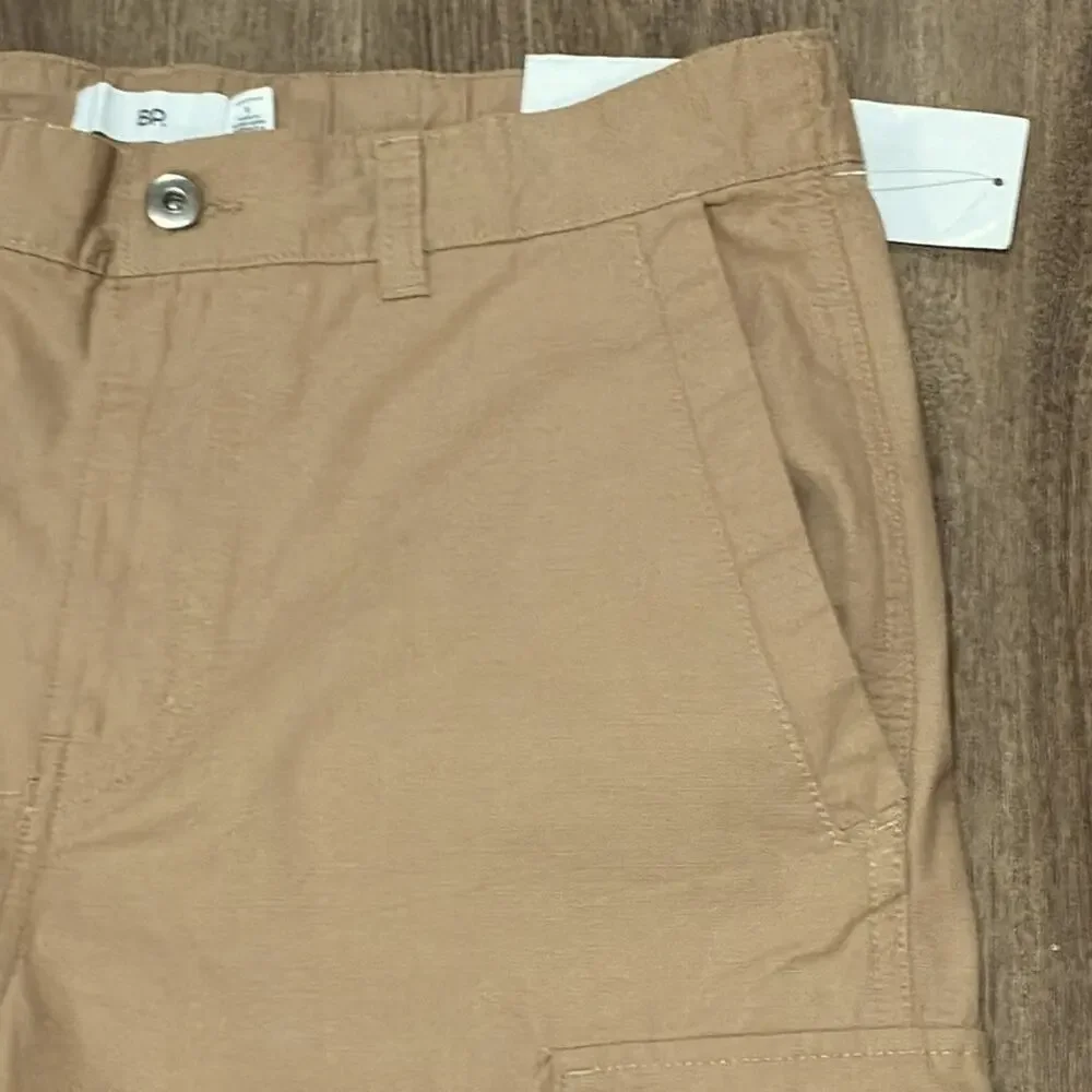 Cargo Shorts men’s BP Small Tan Front Side Pockets 2 Side Velcro Pockets Outdoor - Picture 6 of 13